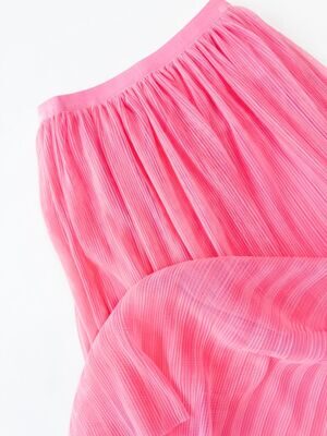 Юбка плиссированная на подкладке с бархатной резинкой цвет розовый рост 164 см (rus 38-40) RESERVED