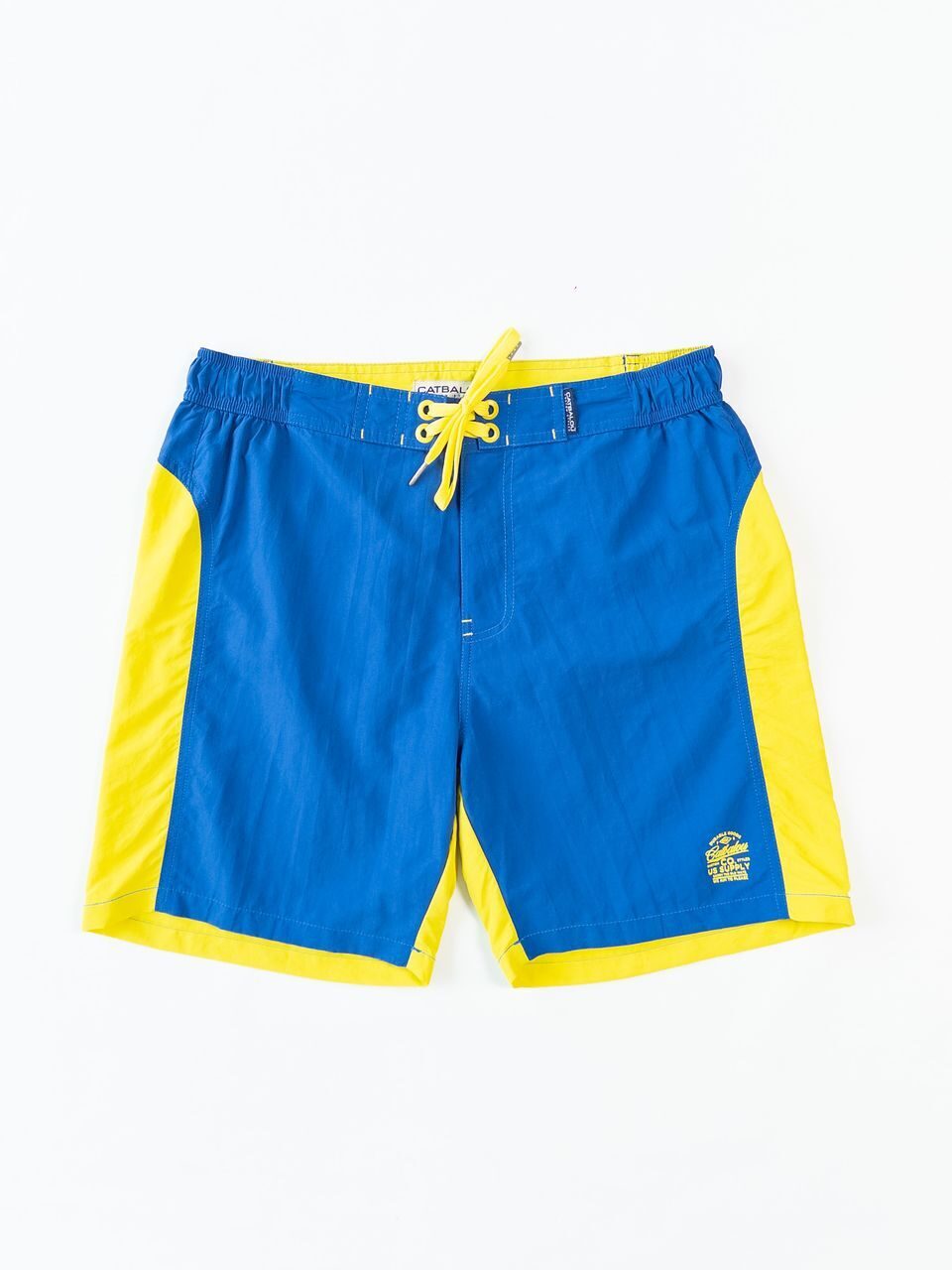 Шорты пляжные мужские цвет синий/желтый размер M Catbalou