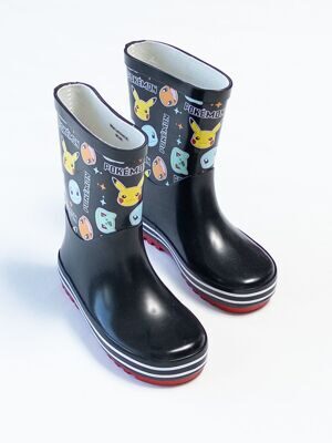 Сапоги резиновые для мальчика цвет черный принт Покемоны размер обуви 25/26 длина стельки 16 см TU