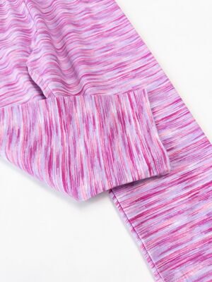 Леггинсы хлопковые для девочки укороченные цвет розовый/фиолетовый с принтом рост 146 см  Primark