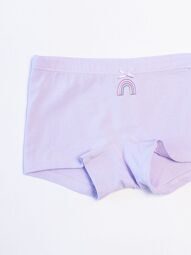 Трусы-шорты хлопковые для девочки цвет сиреневый с принтом рост 110/116 см H&M