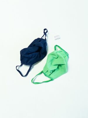 Маска для девочки из эластичной ткани комплект из 2 шт цвет синий/зеленый Nutmeg