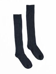 Носки-гольфы хлопковые для девочки цвет черный длина стопы 22-24 см размер обуви 35-38 H&M