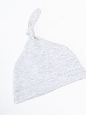Шапка хлопковая двухслойная с узелком цвет серый рост 62 см Primark