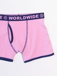 Трусы боксеры хлопковые для мальчика цвет розовый с текстовым принтом рост 134 см Primark