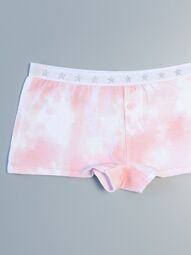 Трусы шорты хлопковые для девочки цвет белый/розовый/люрексная нить с принтом рост 152 см Primark