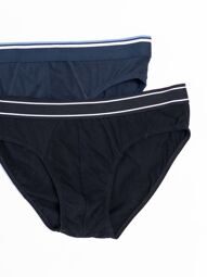 Трусы плавки мужские хлопковые комплект из 2 шт. цвет темно-синий/черный размер EUR L Primark