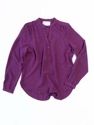 Блуза легкая свободная цвет баклажановый размер EUR 36 (rus 42) SELECTED FEMME