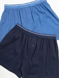 Трусы шорты мужские 100% хлопок комплект из 2 шт. цвет темно-синий/синий размер EUR S Primark