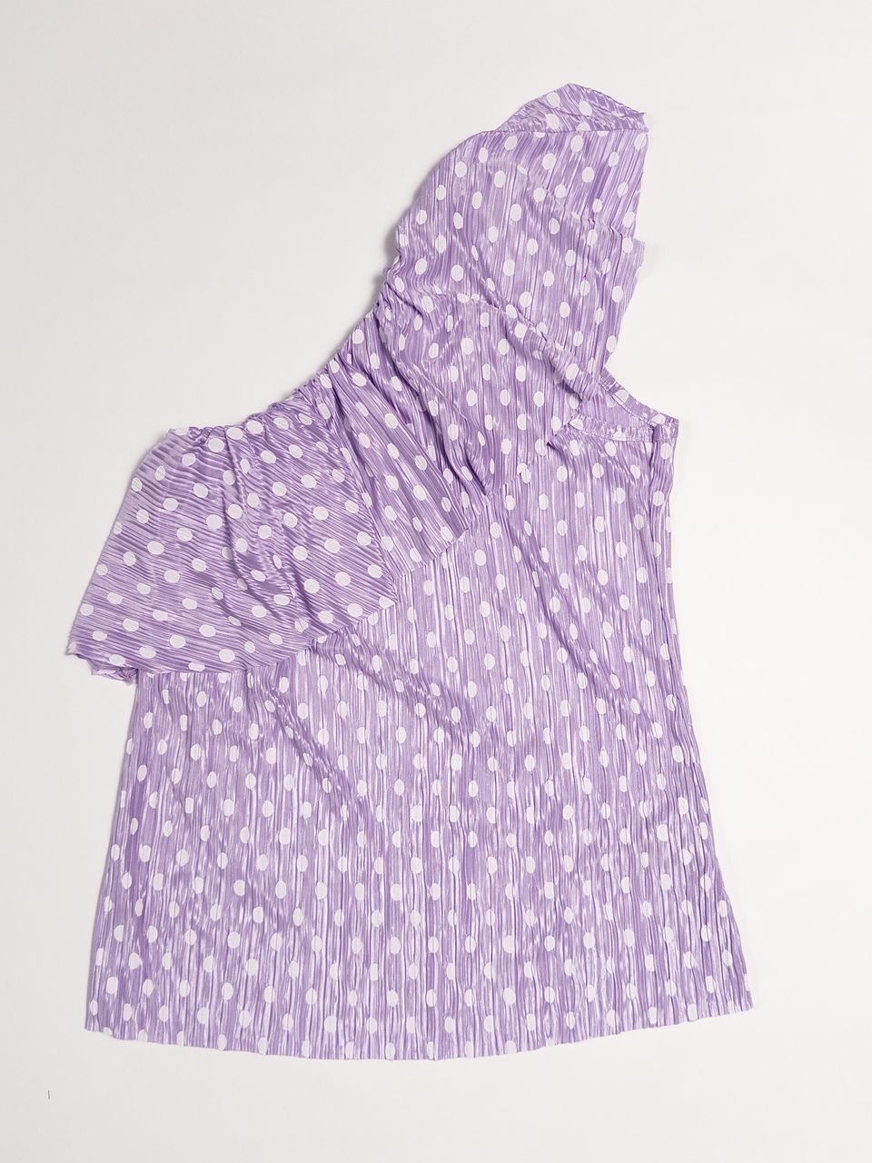Блуза с открытым плечом цвет сиреневый в горох размер UK 14 (rus 48) BY VERY