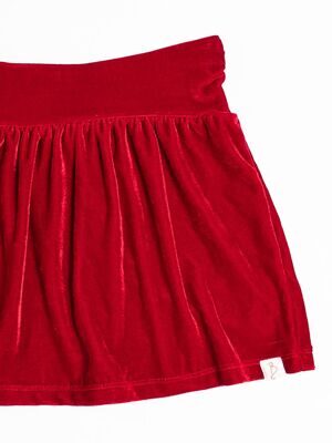 Юбка велюровая для девочки цвет насыщенный красный на рост 104-110 см George
