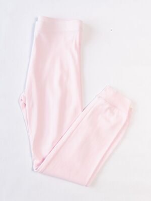 Брюки хлопковые для девочки цвет светло-розовый с манжетами рост 122/128 см H&M