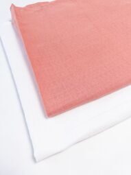 Муслиновые пеленки комплект из 2 шт цвет белый/терракотовый 62х62 см George