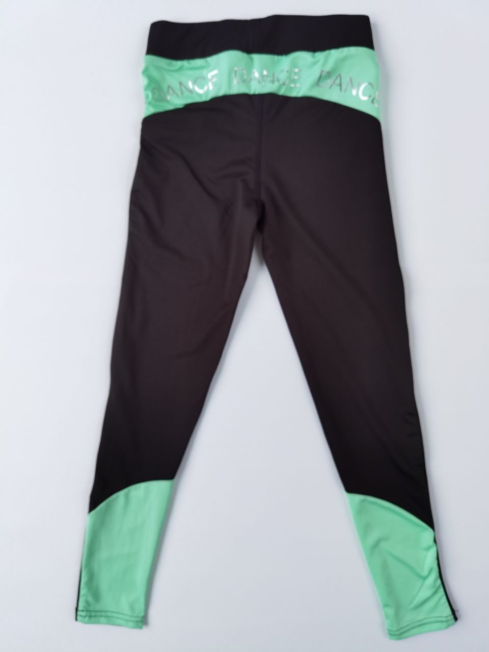 Леггинсы для девочки спортивные цвет черный/салатовый 140 см Cool club