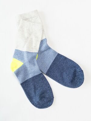 Носки хлопковые для мальчика цвет синий/серый/полоска длина стопы 20-22 см размер обуви 32-34 H&M