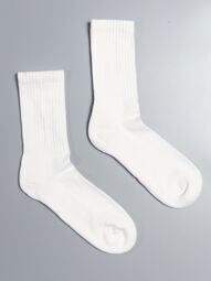 Носки хлопковые длинные с махровой стопой цвет белый длина стопы 22-24 см размер обуви 35-38 H&M