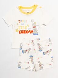 Комплект для малышей майка и шорты принт DUMBO цвет белый на рост 68 см Primark