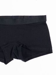 Трусы-шорты хлопковые для девочки цвет черный с текстовым принтом рост 152 см H&M
