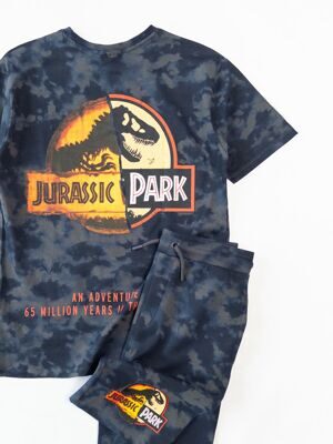 Комплект футболка и шорты цвет хаки/камуфляж принт Jurassic Park на рост 158 см Primark