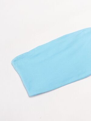 Топ-бандо хлопковый женский на подкладке цвет голубой размер EUR XS ( rus 38-40) H&M