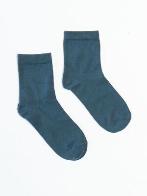 Носки хлопковые цвет темно-зеленый длина стопы 20-22 см размер обуви 32-34 H&M