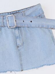 Юбка джинсовая с ремнем цвет светло-голубой размер EUR 36 (rus 40-42) Primark