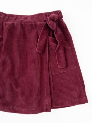 Юбка штроксовая для девочки с карманом цвет бордовый рост 134 см OVS