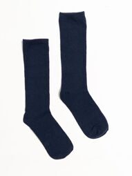 Носки хлопковые длинные для мальчика цвет синий длина стопы 20-22 см размер обуви 32-34 OVS