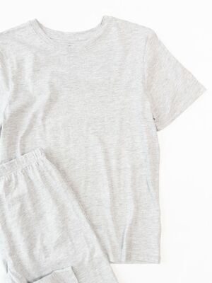 Комплект хлопковый для мальчика футболка +шорты цвет серый рост 158/164 см H&M