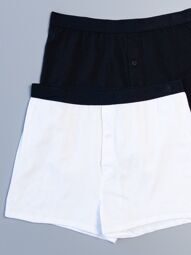 Трусы-шорты хлопковые с гульфиком комплект из 2 шт  цвет белый/черный  рост 164-170 см (rus XS) George