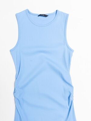 Платье хлопковое без рукава в рубчик, цвет небесно-голубой на рост 158-164 см George