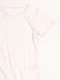 Майка ажурная с коротким рукавом для девочки цвет белый/розовые цветы на рост 140 см Primark