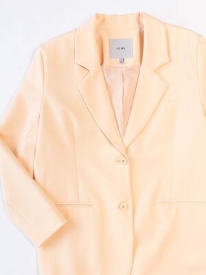 Пиджак однобортный оверсайз на подкладке цвет персиковый размер EUR 36 (rus 42-44) ICHI
