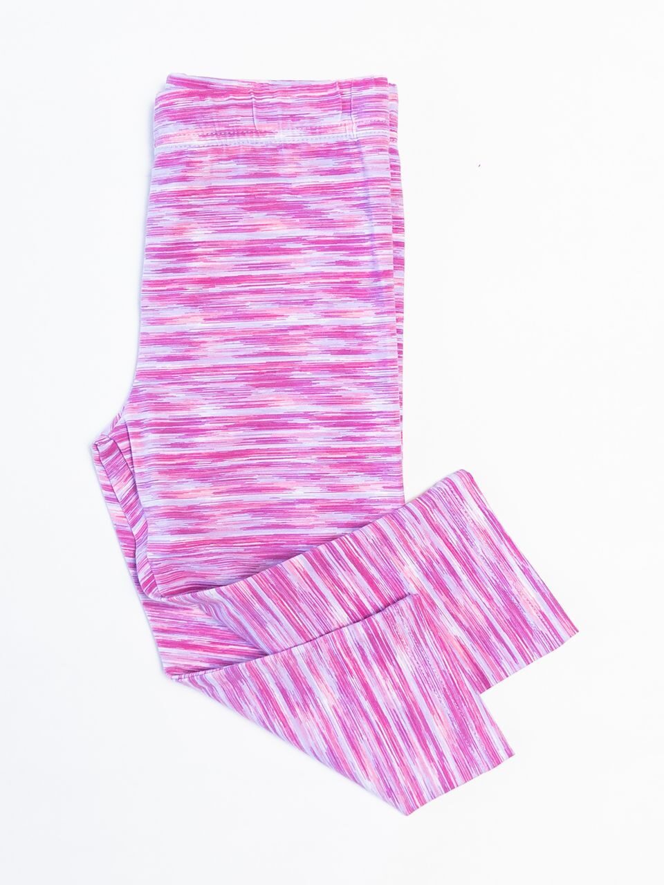 Леггинсы хлопковые для девочки укороченные цвет розовый/сиреневый  128 см  Primark