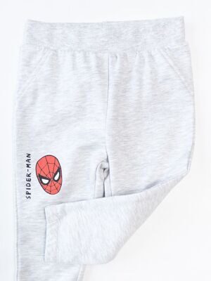 Спортивные брюки с начесом для мальчика цвет светло-серый принт SPIDER-MAN рост 86 см Primark