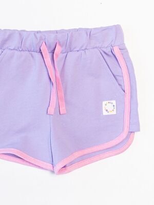 Шорты трикотажные для девочки на резинке с карманами цвет сиреневый/розовый рост 110 см Primark