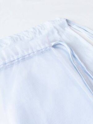 Мешок хлопковый/тюлевый комплект из 2 шт с утягивающим шнурком цвет светло-голубой размер 23.5х31см 27х36 см OVS