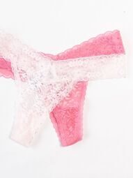 Трусы стринги кружевные женские комплект из 2 шт цвет розовый/светло-розовый размер EUR S (rus 42-44) H&M