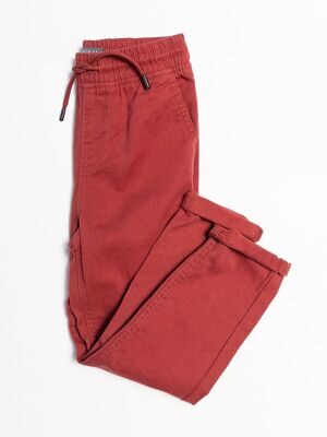 Джинсы SLIM для мальчика с утягивающим шнурком в поясе цвет бордовый рост 122 см Primark