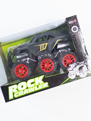 Rock crawleг гоночная машинка на трех шасси, шипованные шины  цвет черный (Для детей от 3 лет)