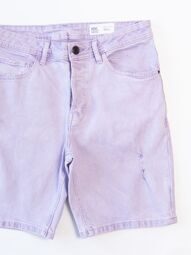 Шорты джинсовые стрейчевые мужские с карманами застежка пуговица цвет лавандовый EUR 38 размер M Primark
