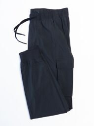 Джоггеры-карго нейлоновые мужские с утягивающим шнурком в поясе цвет черный размер L H&M