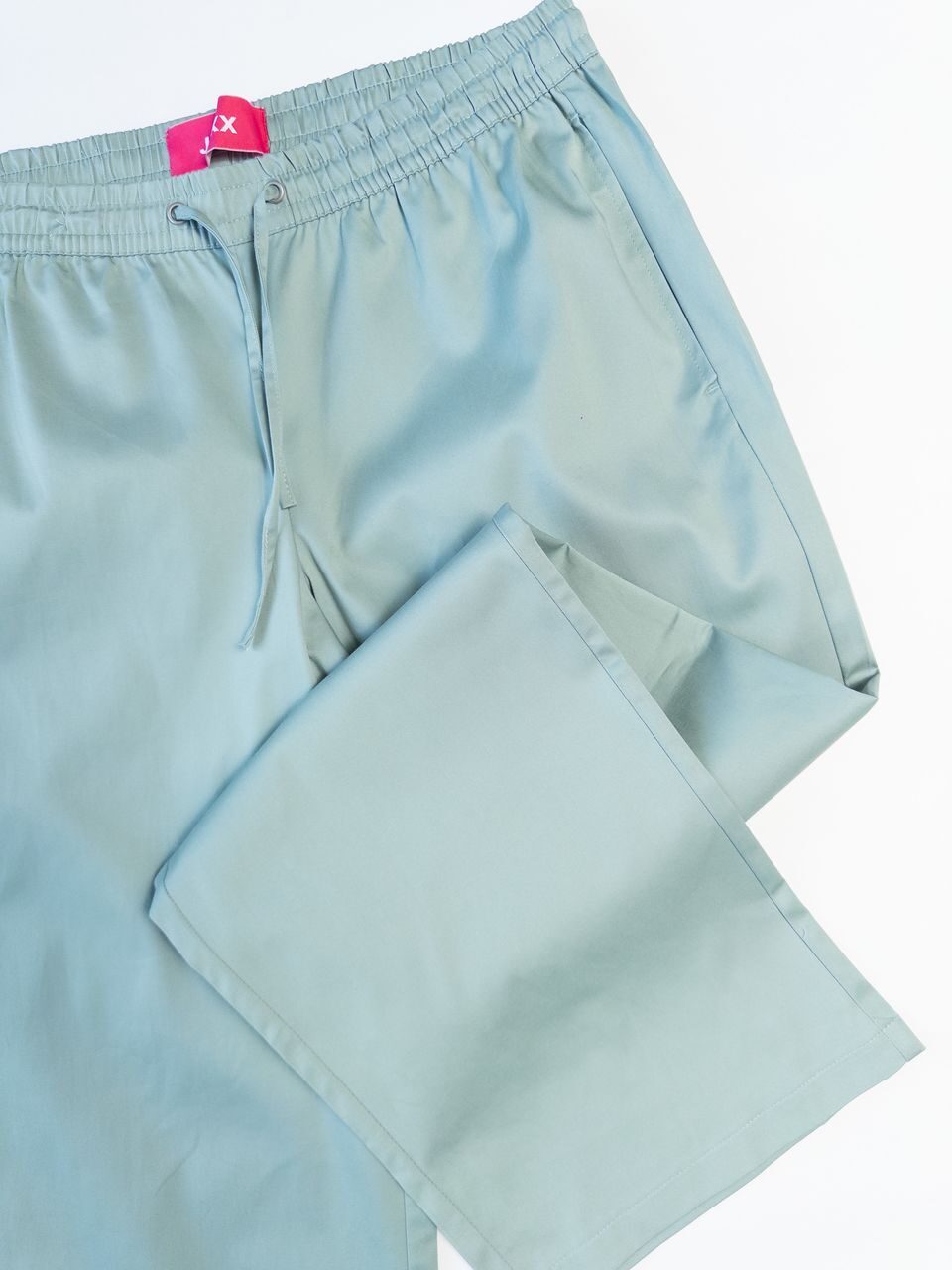 Брюки женские широкие с карманами в поясе резинка из плотного хлопка цвет мятный размер EUR XL (rus 52) JJXX