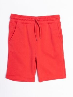 Шорты трикотажные для мальчика с утягивающим шнурком в поясе с карманами цвет красный рост 128 см Primark
