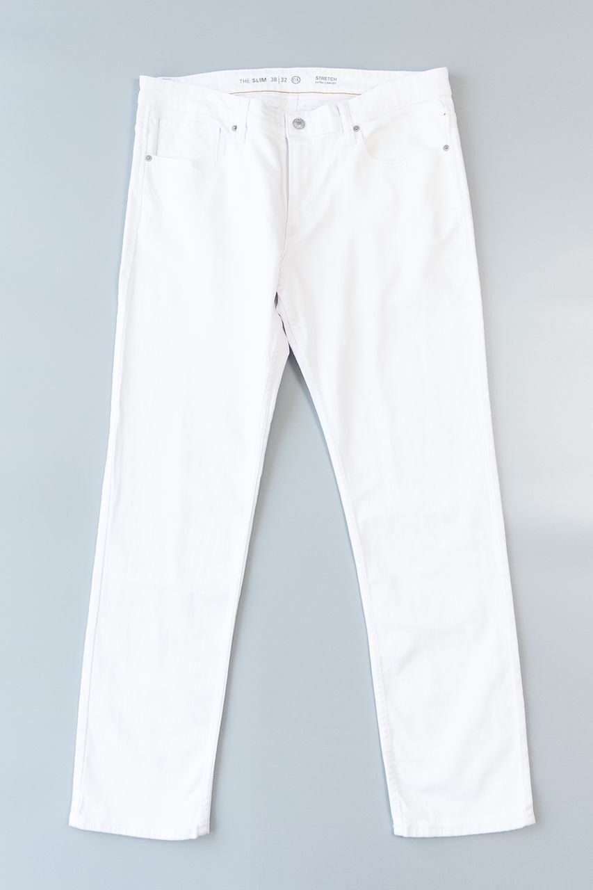 Джинсы мужские Slim стрейчевые цвет белый размер W38/L32 размер EUR XXL (rus 54) C&A