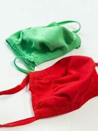 Маска из эластичной ткани комплект из 2 шт цвет красный/зеленый Nutmeg