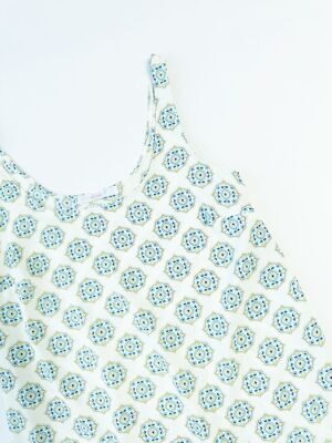 Блуза легкая цвет серо-белый/цветной принт размер EUR 36 (rus 40-42) Primark