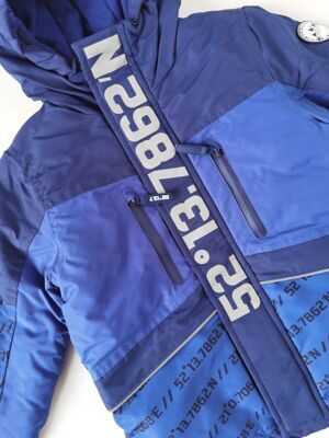 Куртка зимняя ветро-влагозащитная цвет синий для мальчика на рост 98см Cool Club