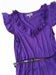 Платье с оборками цвет фиолетовый с ремешком размер EUR L (rus 46-48) zalando