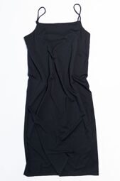 Платье из джерси женское на регулируемых бретелях с разрезом сбоку 47 см цвет черный размер EUR L (rus 48-50) H&M